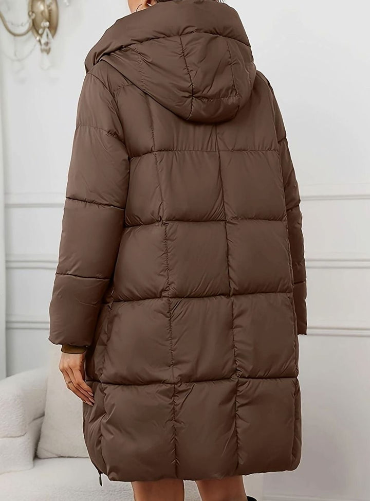 Hanna | Women's Long Puffer Coat Quilted Hooded Warm Winter 3