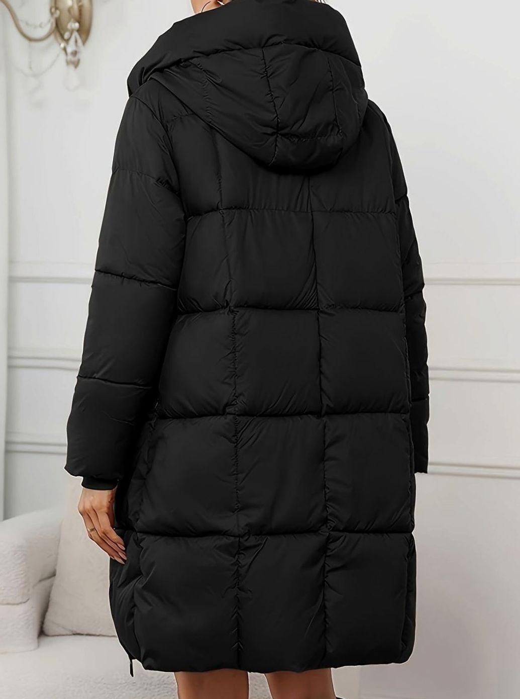 Hanna | Women's Long Puffer Coat Quilted Hooded Warm Winter 7