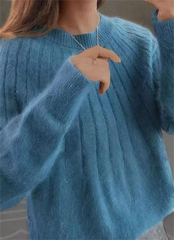 Hanne | Women's Knit Sweater Oversized Pullover Crew Neck 1