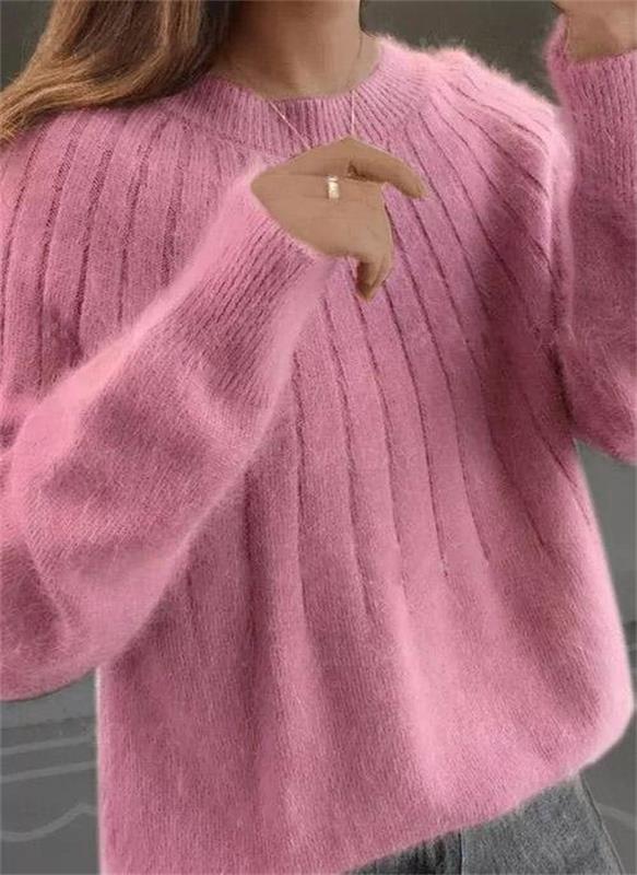 Hanne | Women's Knit Sweater Oversized Pullover Crew Neck 2