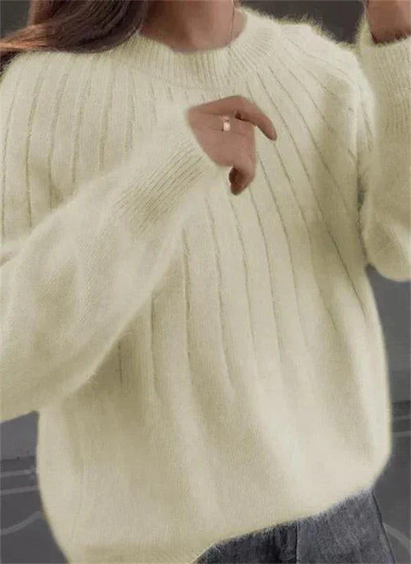 Hanne | Women's Knit Sweater Oversized Pullover Crew Neck 3