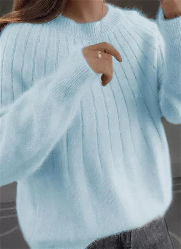 Hanne | Women's Knit Sweater Oversized Pullover Crew Neck 5