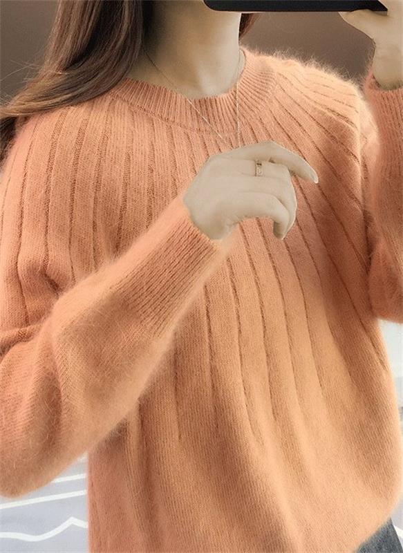 Hanne | Women's Knit Sweater Oversized Pullover Crew Neck 6