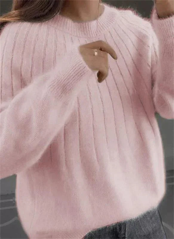 Hanne | Women's Knit Sweater Oversized Pullover Crew Neck 7