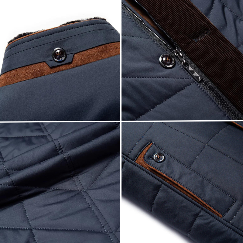 Harm | Men's Puffer Jacket Quilted Winter Warm Insulated 4