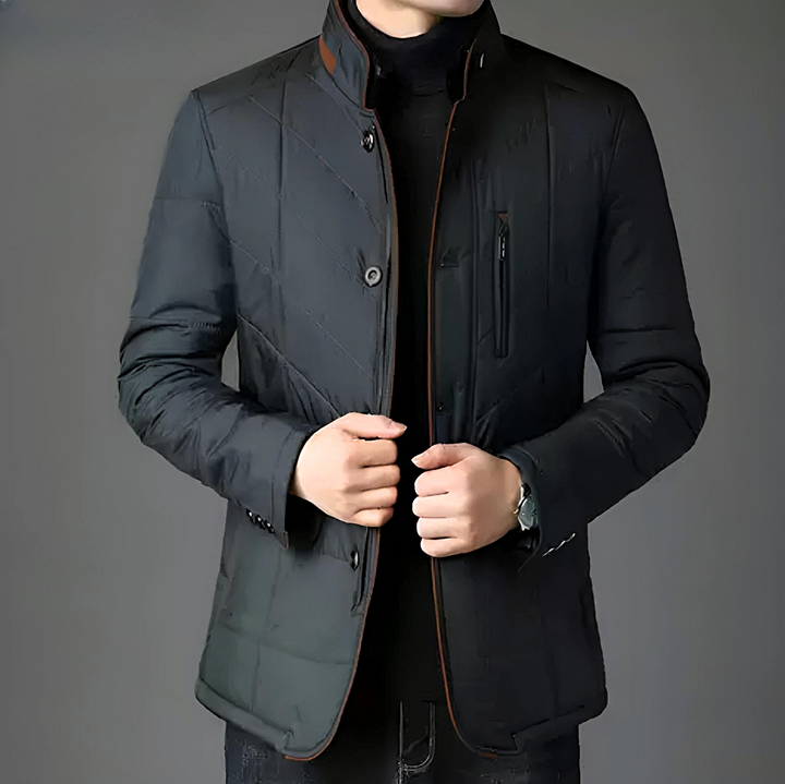 Harm | Men's Puffer Jacket Quilted Winter Warm Insulated 5