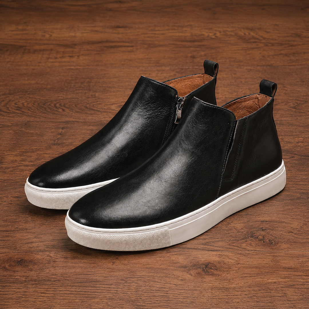 Hayes | Men's Slip On Boots Chelsea Leather High Top Casual 3