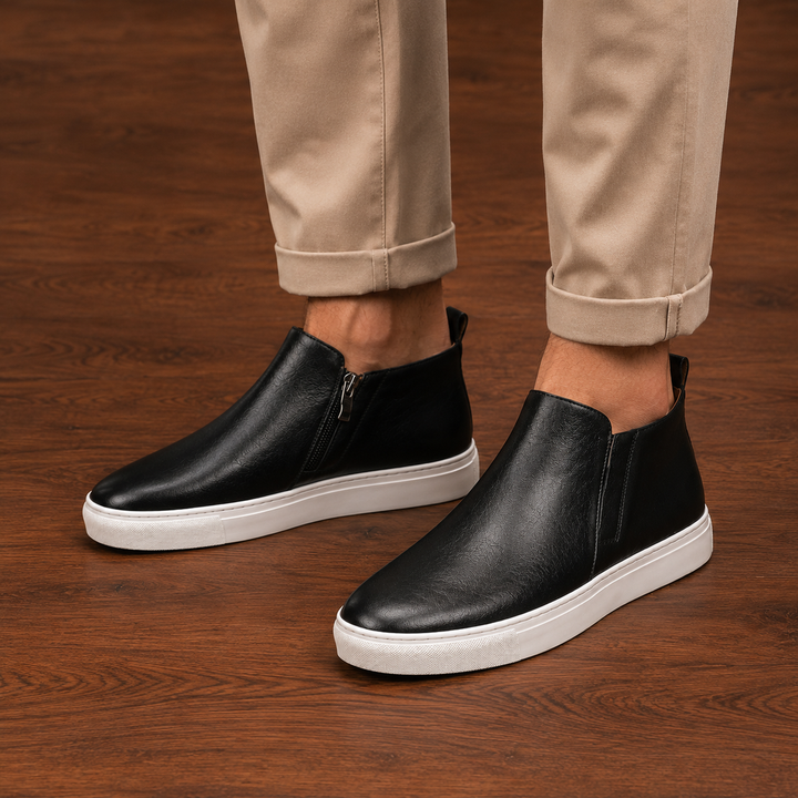 Hayes | Men's Slip On Boots Chelsea Leather High Top Casual 6