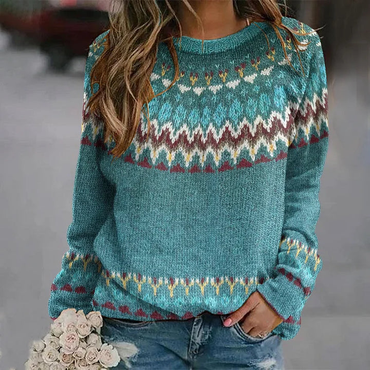 Heather - Icelandic Fair Isle Knit Sweater 1