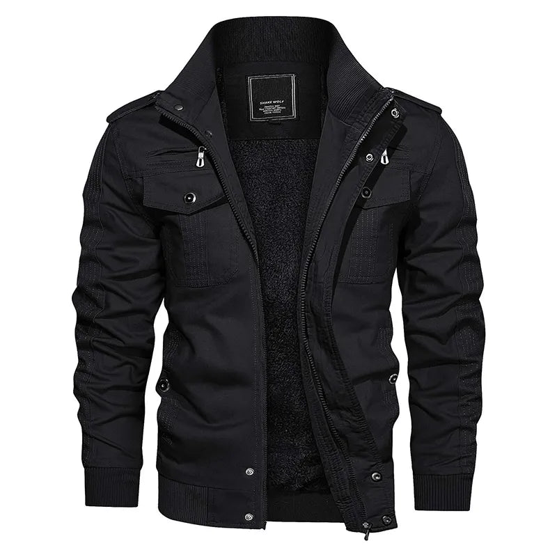Hidde | Men's Sherpa Lined Cargo Bomber Jacket 1