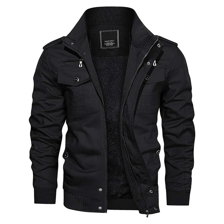 Hidde | Men's Sherpa Lined Cargo Bomber Jacket 1