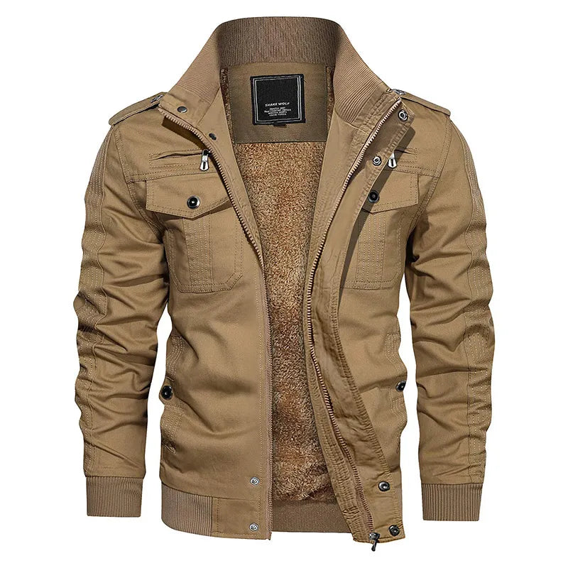 Hidde | Men's Sherpa Lined Cargo Bomber Jacket 2