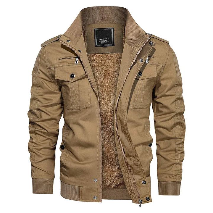 Hidde | Men's Sherpa Lined Cargo Bomber Jacket 2