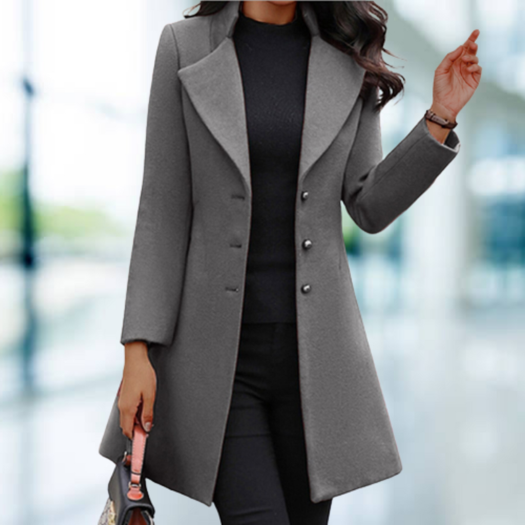 Hilde - Long Lapel Swing Coat 1