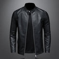 Hollis - Stand Collar Leather Jacket