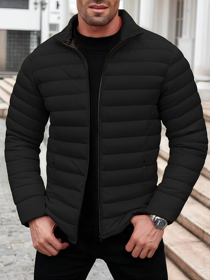 Hugo | Men's Lightweight Puffer Jacket Fleece Lined Winter Insulated 12