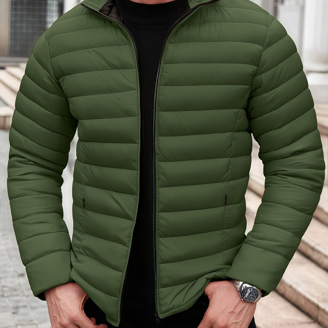Hugo | Men's Lightweight Puffer Jacket Fleece Lined Winter Insulated 3