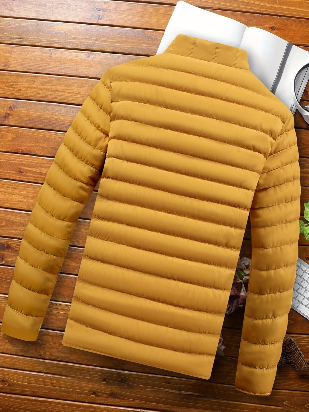 Hugo | Men's Lightweight Puffer Jacket Fleece Lined Winter Insulated 5