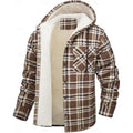 Hylke | Men's Sherpa Lined Plaid Flannel Hoodie Jacket