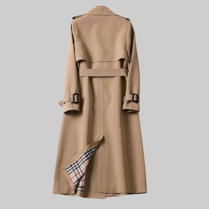 Imke | Women's Long Trench Coat Double Breasted Belted 6