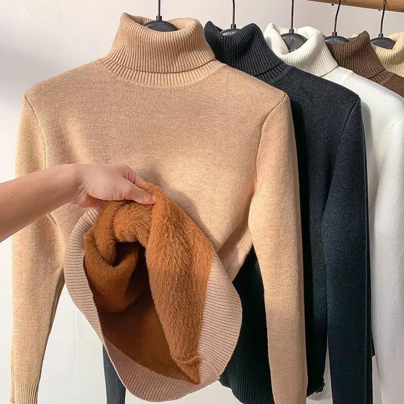 Ineke | Women's Turtleneck Sweater Knit Pullover Mock Neck 1