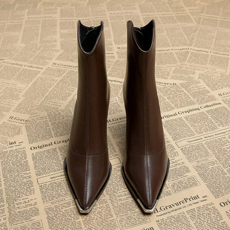 Ingrid | Women's Leather Boots Heeled Ankle 2
