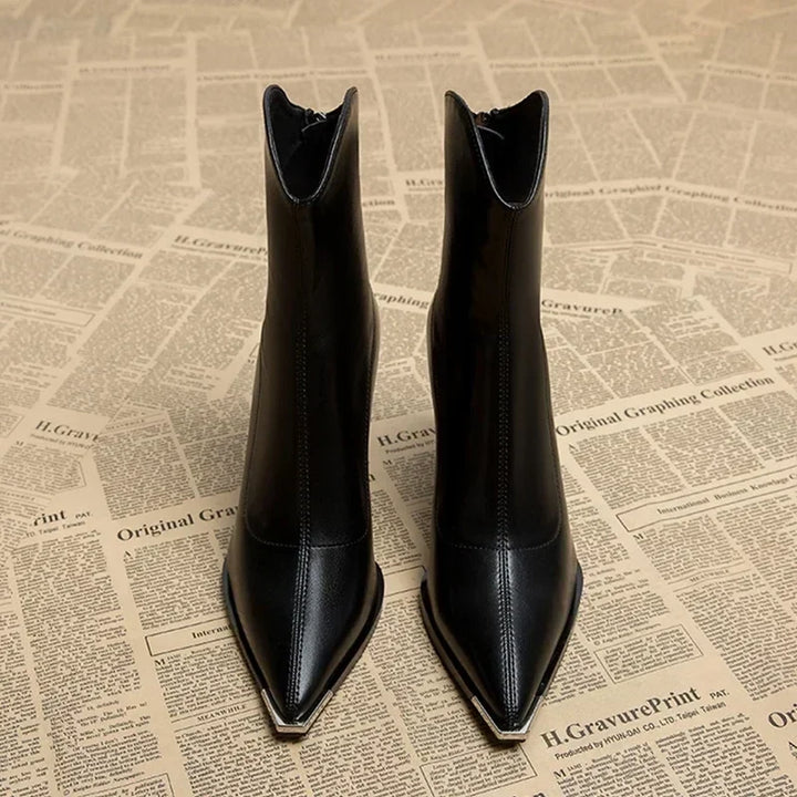 Ingrid | Women's Leather Boots Heeled Ankle 4