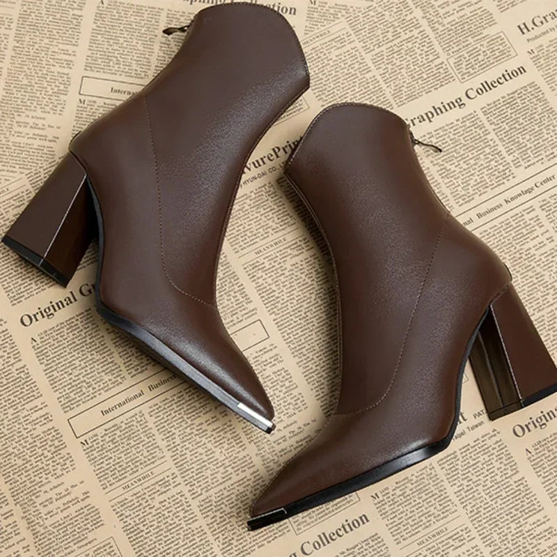 Ingrid | Women's Leather Boots Heeled Ankle 5