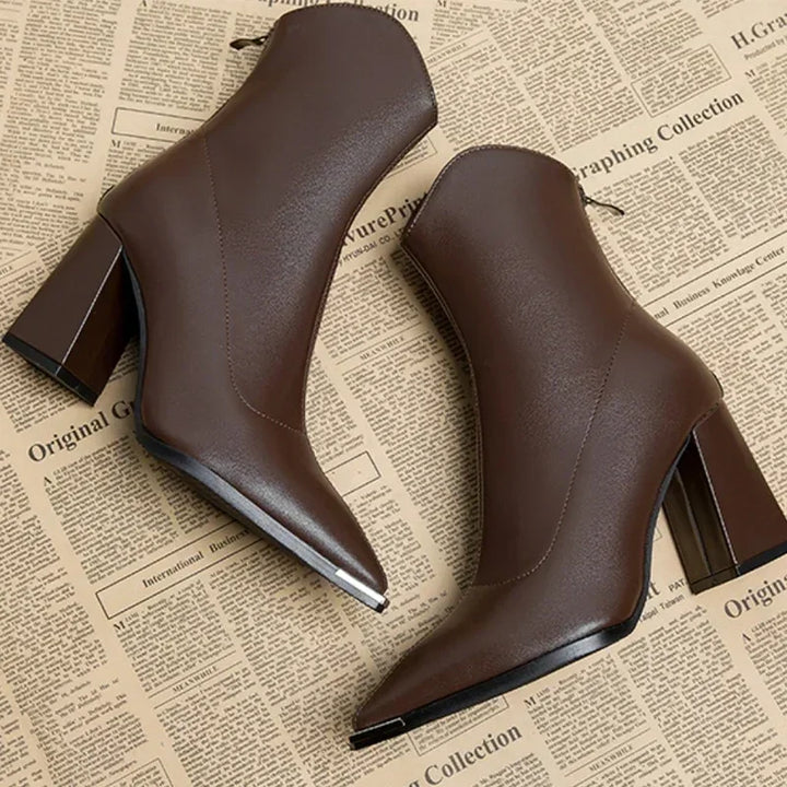 Ingrid | Women's Leather Boots Heeled Ankle 5