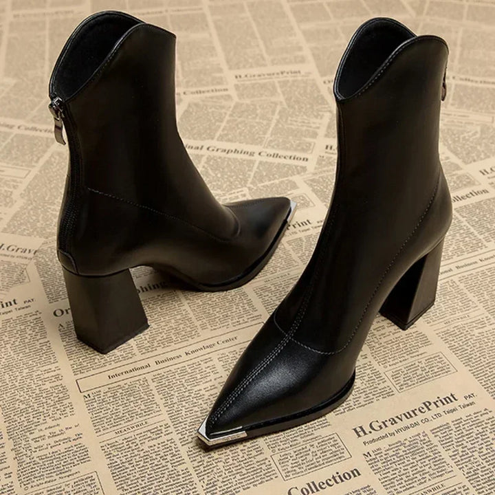 Ingrid | Women's Leather Boots Heeled Ankle 6