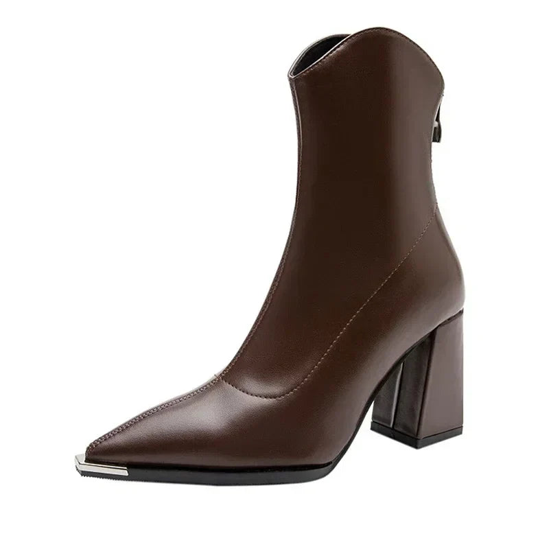 Ingrid | Women's Leather Boots Heeled Ankle 7