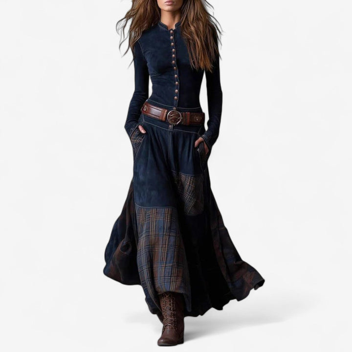 IRIS - ELEGANT TIMELESS FALL MAXI DRESS 1