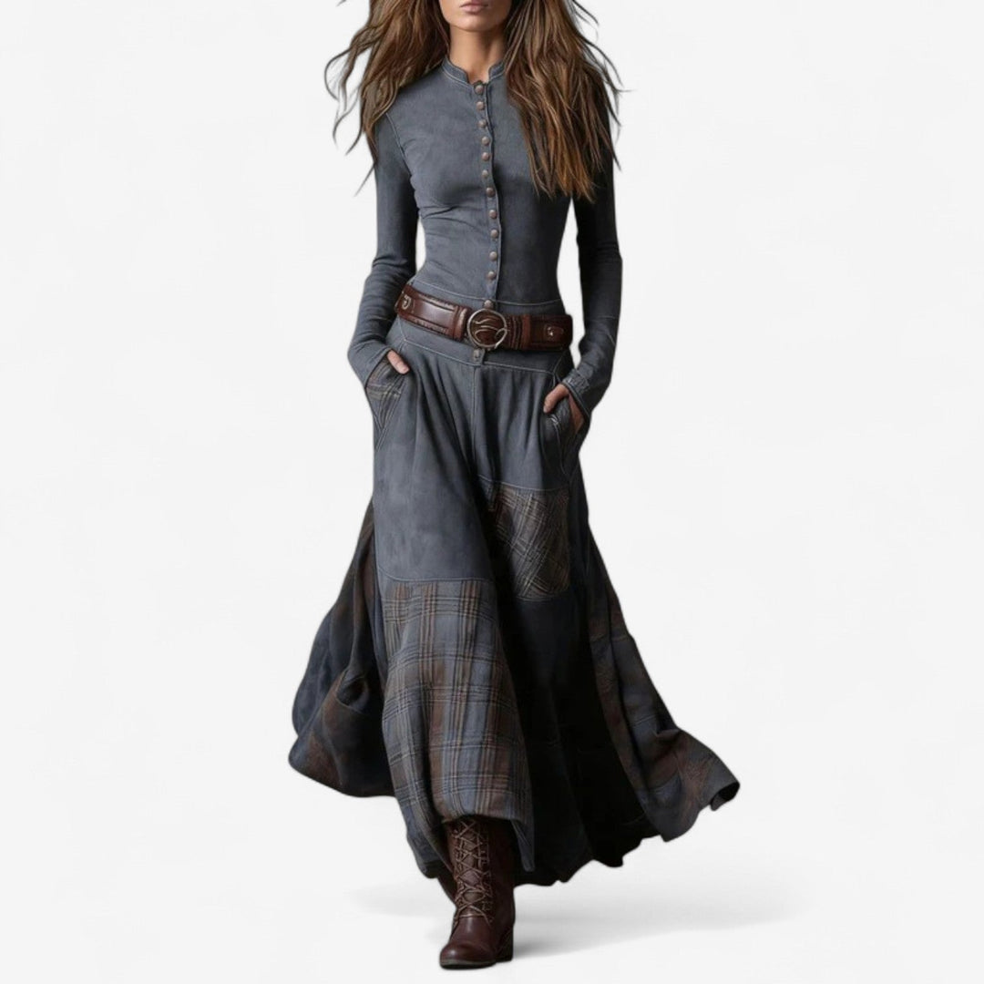 IRIS - ELEGANT TIMELESS FALL MAXI DRESS 4