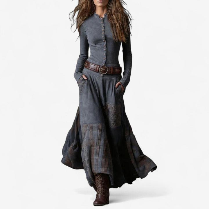 IRIS - ELEGANT TIMELESS FALL MAXI DRESS 4
