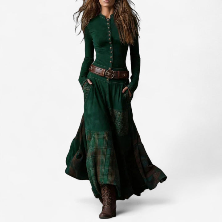 IRIS - ELEGANT TIMELESS FALL MAXI DRESS 5
