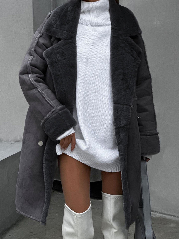 Iris | Women's Long Fleece Coat Winter Warm 4