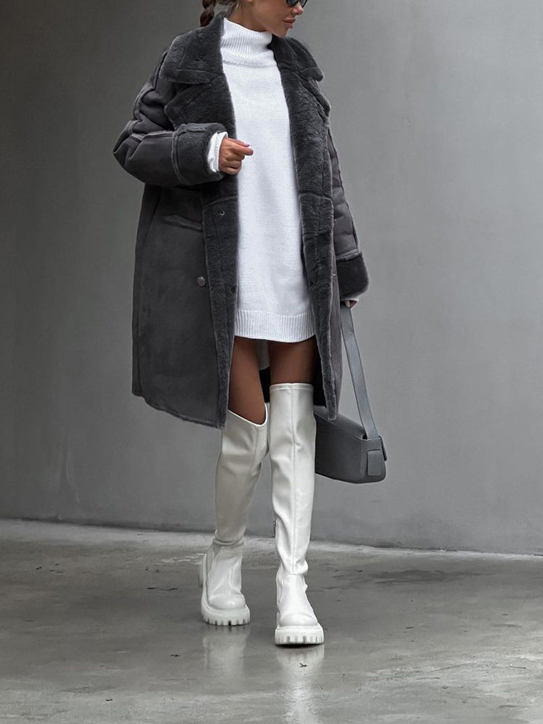 Iris | Women's Long Fleece Coat Winter Warm 5