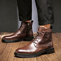 Isaac | Men's Dress Boots Leather Zip Up Ankle Casual
