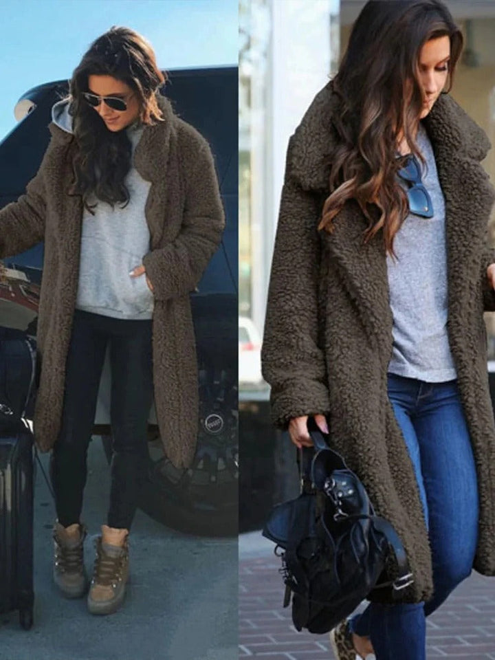 Isla | Women's Long Teddy Coat Sherpa Winter Oversized 10