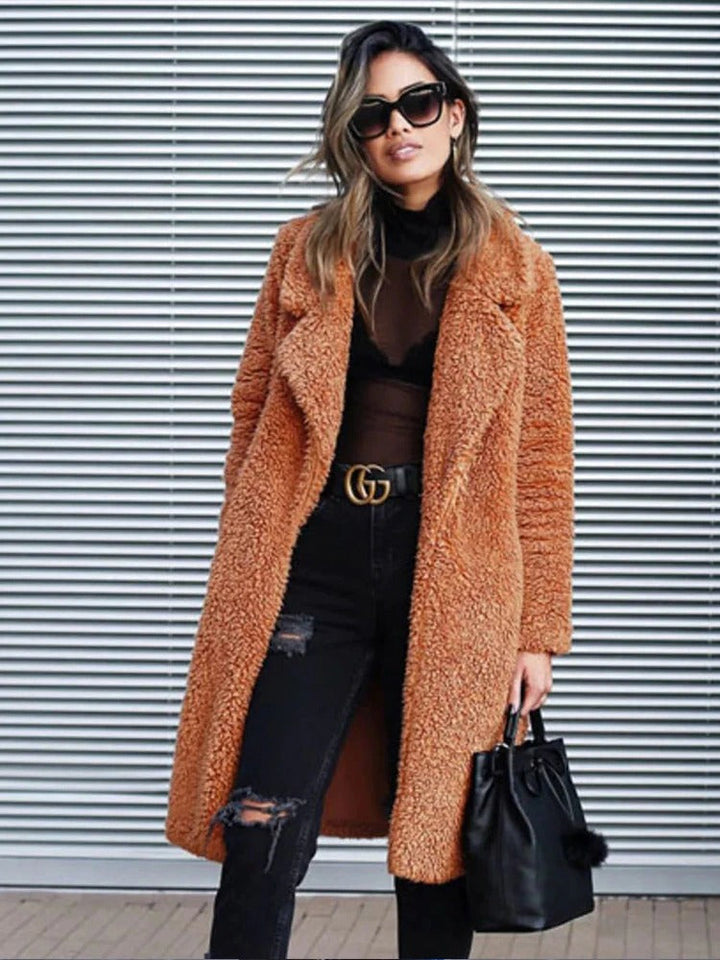 Isla | Women's Long Teddy Coat Sherpa Winter Oversized 12