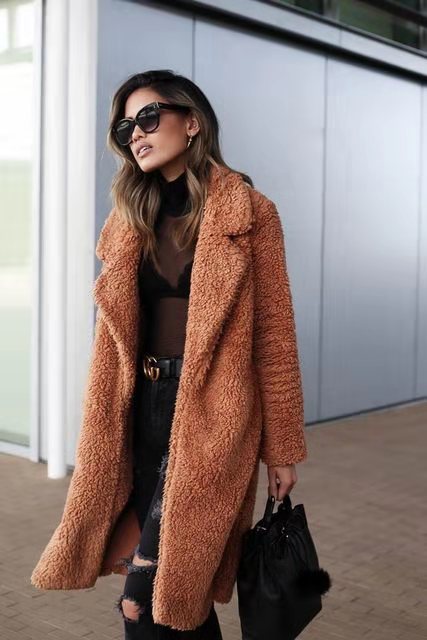 Isla | Women's Long Teddy Coat Sherpa Winter Oversized 5