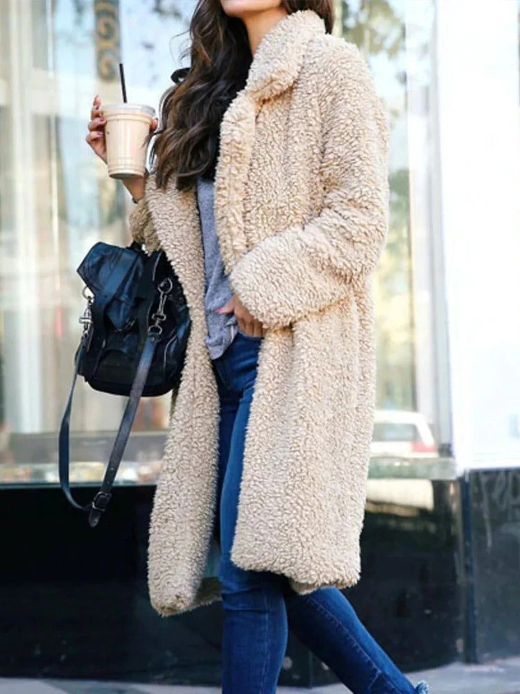 Isla | Women's Long Teddy Coat Sherpa Winter Oversized 7