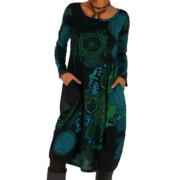 Jana - Boho Long Sleeve Fall Dress 1