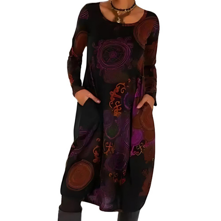 Jana - Boho Long Sleeve Fall Dress 3