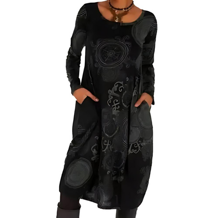 Jana - Boho Long Sleeve Fall Dress 4
