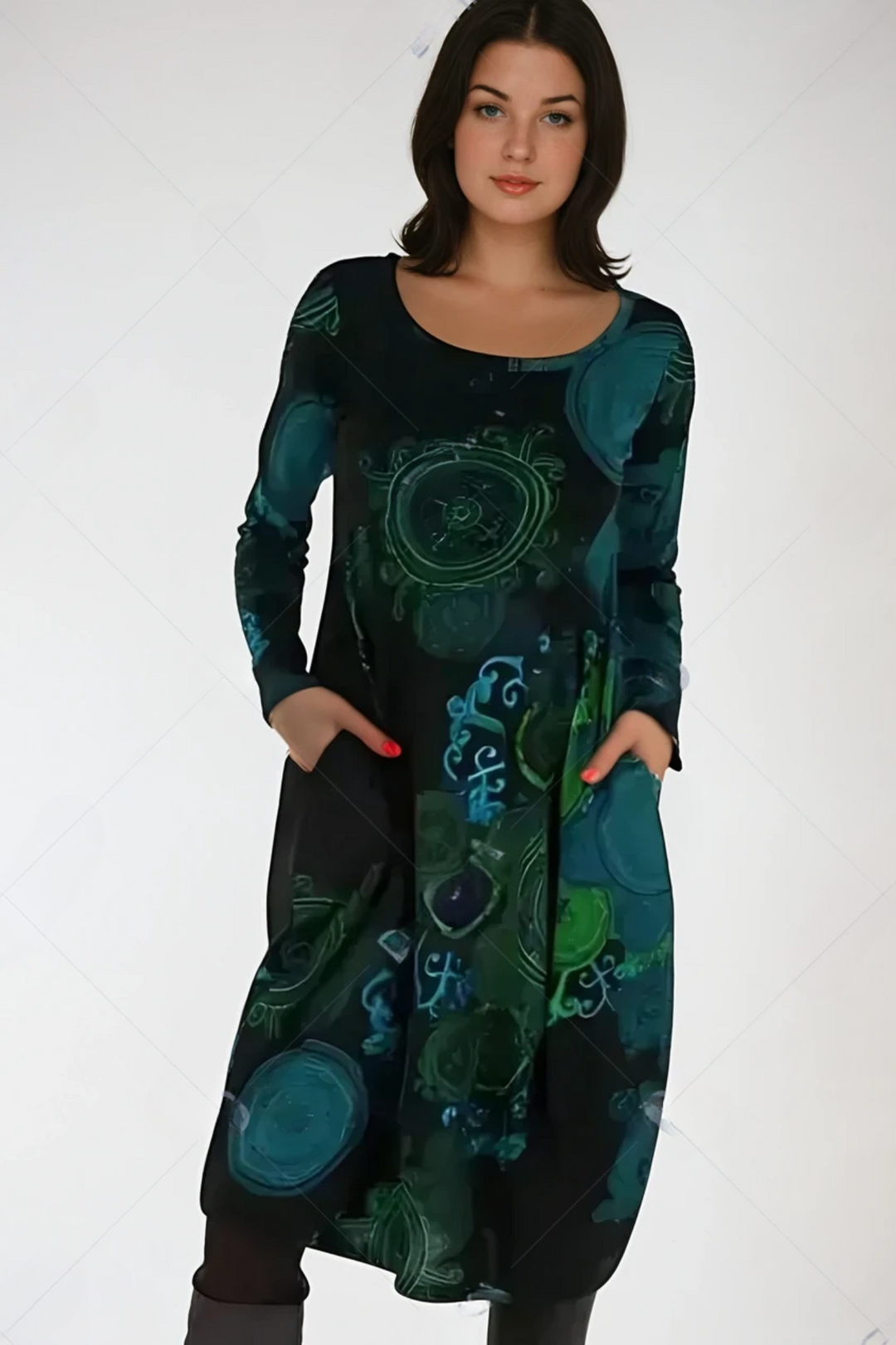 Jana - Boho Long Sleeve Fall Dress 5