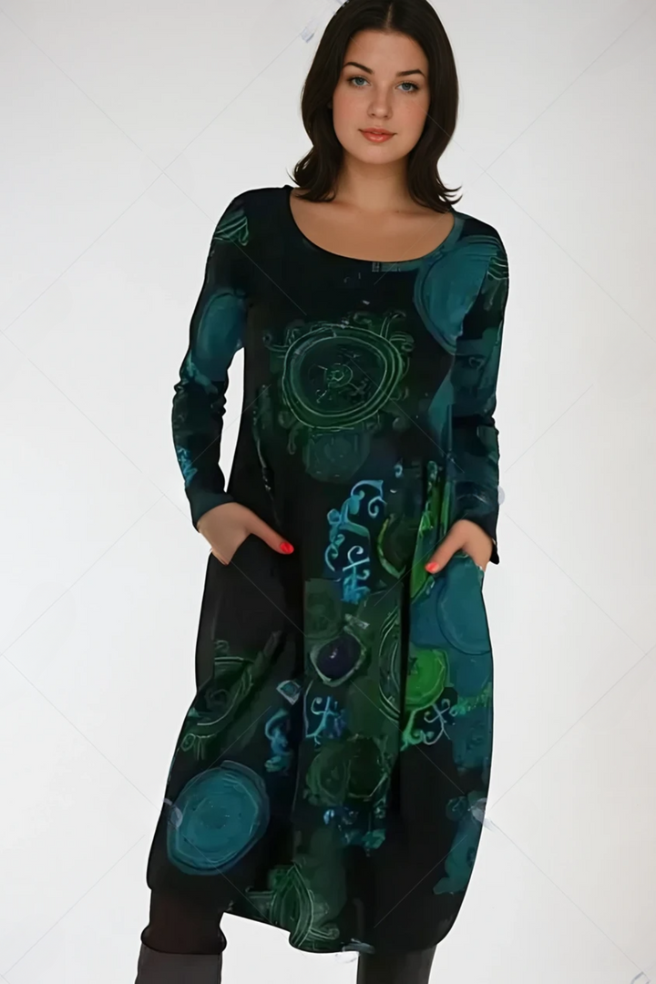 Jana - Boho Long Sleeve Fall Dress 5