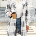 Janneke | Women's Plaid Hooded Longline Shacket