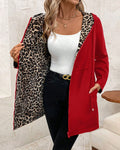 Jannie | Women's Reversible Jacket Hooded Leopard Print Winter