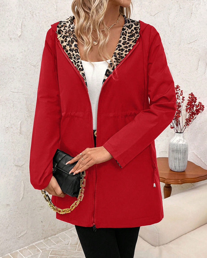 Jannie | Women's Reversible Jacket Hooded Leopard Print Winter 7